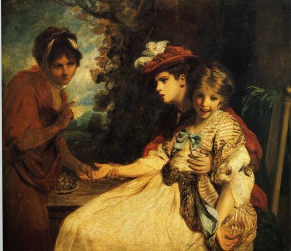 WikiOO.org - Encyclopedia of Fine Arts - Maleri, Artwork Joshua Reynolds - A Fortune-Teller