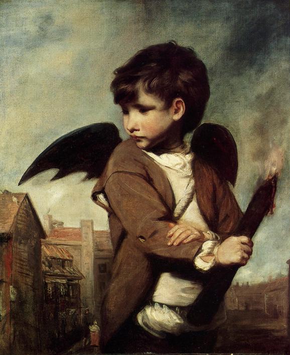 Wikioo.org - The Encyclopedia of Fine Arts - Painting, Artwork by Joshua Reynolds - Cupid as a Link Boy