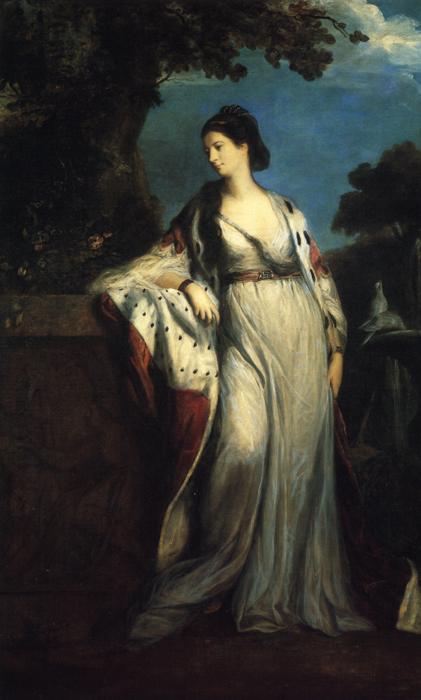 Wikoo.org - موسوعة الفنون الجميلة - اللوحة، العمل الفني Joshua Reynolds - Elizabeth, Duchess of Hamilton and Argyll