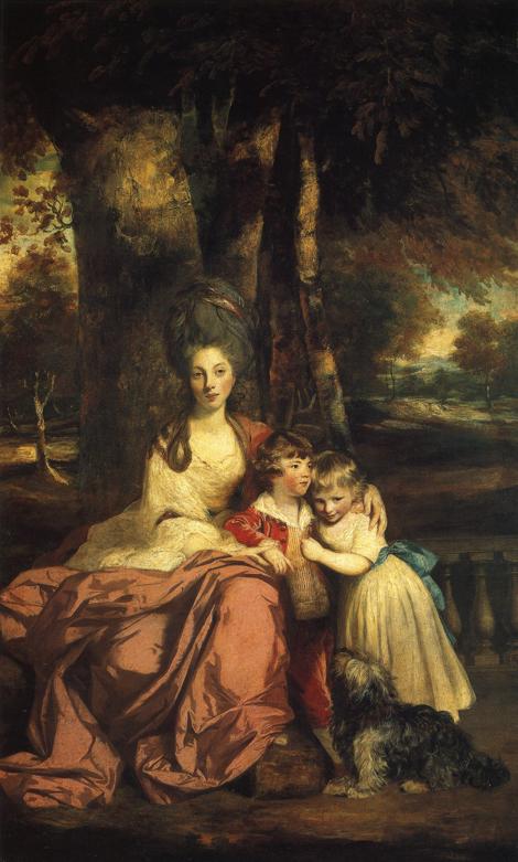 Wikioo.org - The Encyclopedia of Fine Arts - Painting, Artwork by Joshua Reynolds - Lady Elizabeth Delmé and Her Children