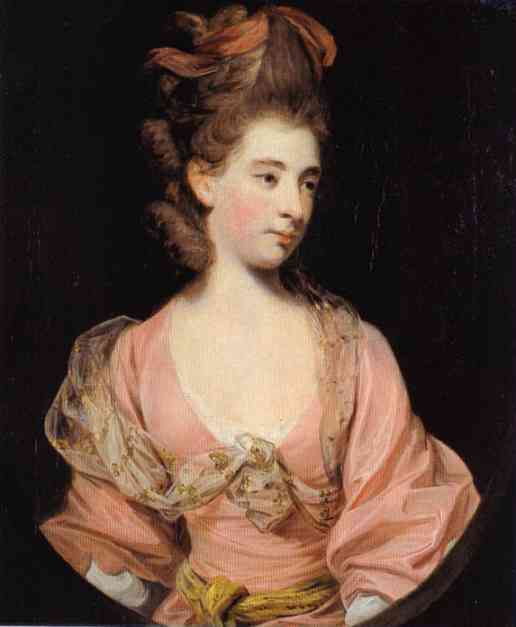 Wikioo.org - The Encyclopedia of Fine Arts - Painting, Artwork by Joshua Reynolds - Lady in Pink, Said to be Mrs. Elizabeth Sheridan