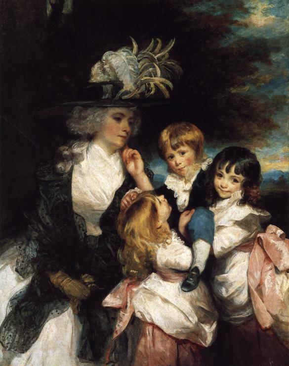Wikoo.org - موسوعة الفنون الجميلة - اللوحة، العمل الفني Joshua Reynolds - Lady Smith and Children