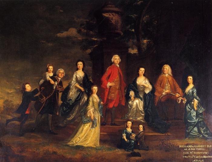 Wikioo.org - The Encyclopedia of Fine Arts - Painting, Artwork by Joshua Reynolds - The Eliot Family
