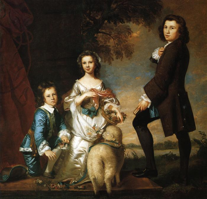 Wikioo.org - The Encyclopedia of Fine Arts - Painting, Artwork by Joshua Reynolds - Thomas and Martha Neate, with Tutor