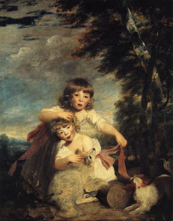 Wikioo.org - The Encyclopedia of Fine Arts - Painting, Artwork by Joshua Reynolds - William Brummell and George Bryan Brummell