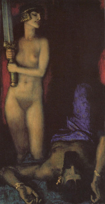 Wikioo.org – La Enciclopedia de las Bellas Artes - Pintura, Obras de arte de Franz Von Stuck - Judith y Holofernes1