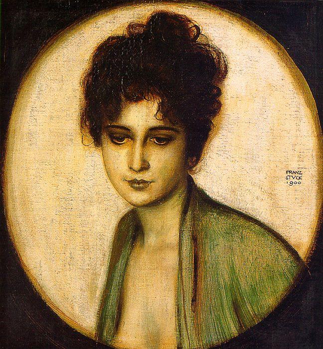 Wikioo.org - The Encyclopedia of Fine Arts - Painting, Artwork by Franz Von Stuck - Portrait of Frau Feez