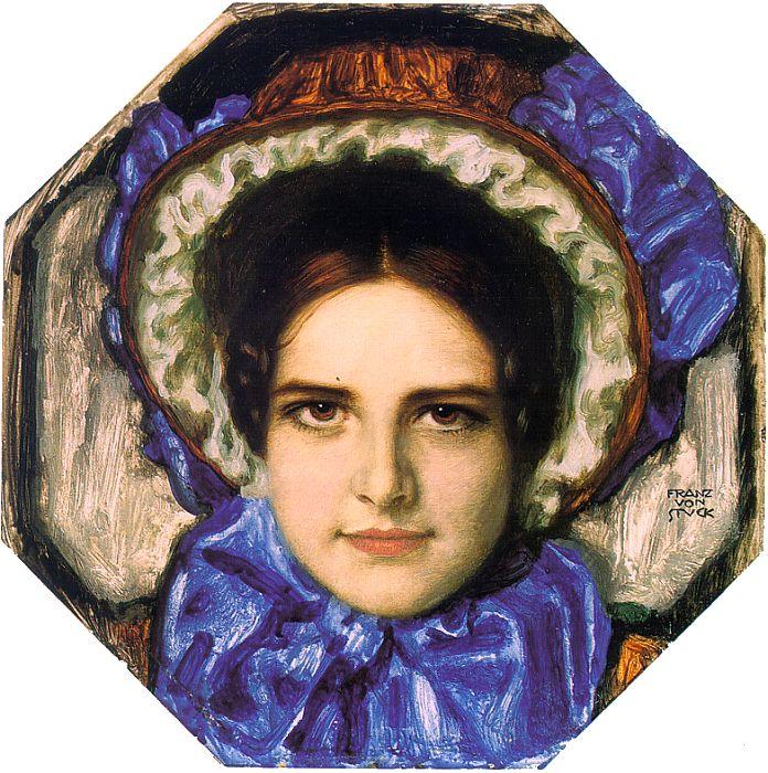 Wikioo.org - The Encyclopedia of Fine Arts - Painting, Artwork by Franz Von Stuck - Portrait of Marie Stuck1