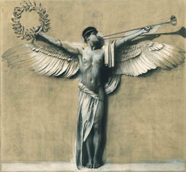 WikiOO.org - Encyclopedia of Fine Arts - Maalaus, taideteos Franz Von Stuck - Siegergenius