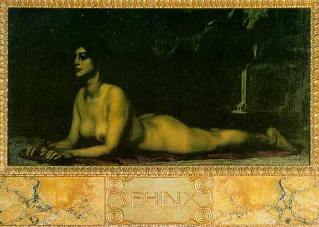 Wikioo.org - The Encyclopedia of Fine Arts - Painting, Artwork by Franz Von Stuck - Sphinx1