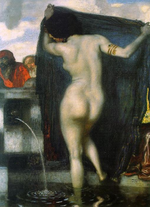 Wikioo.org - The Encyclopedia of Fine Arts - Painting, Artwork by Franz Von Stuck - Sussana Bathing