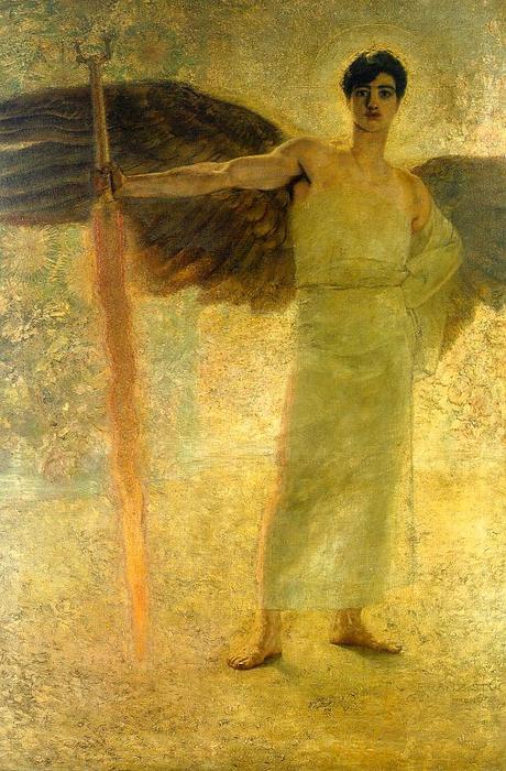 Wikioo.org - The Encyclopedia of Fine Arts - Painting, Artwork by Franz Von Stuck - The Guardian of Paradise