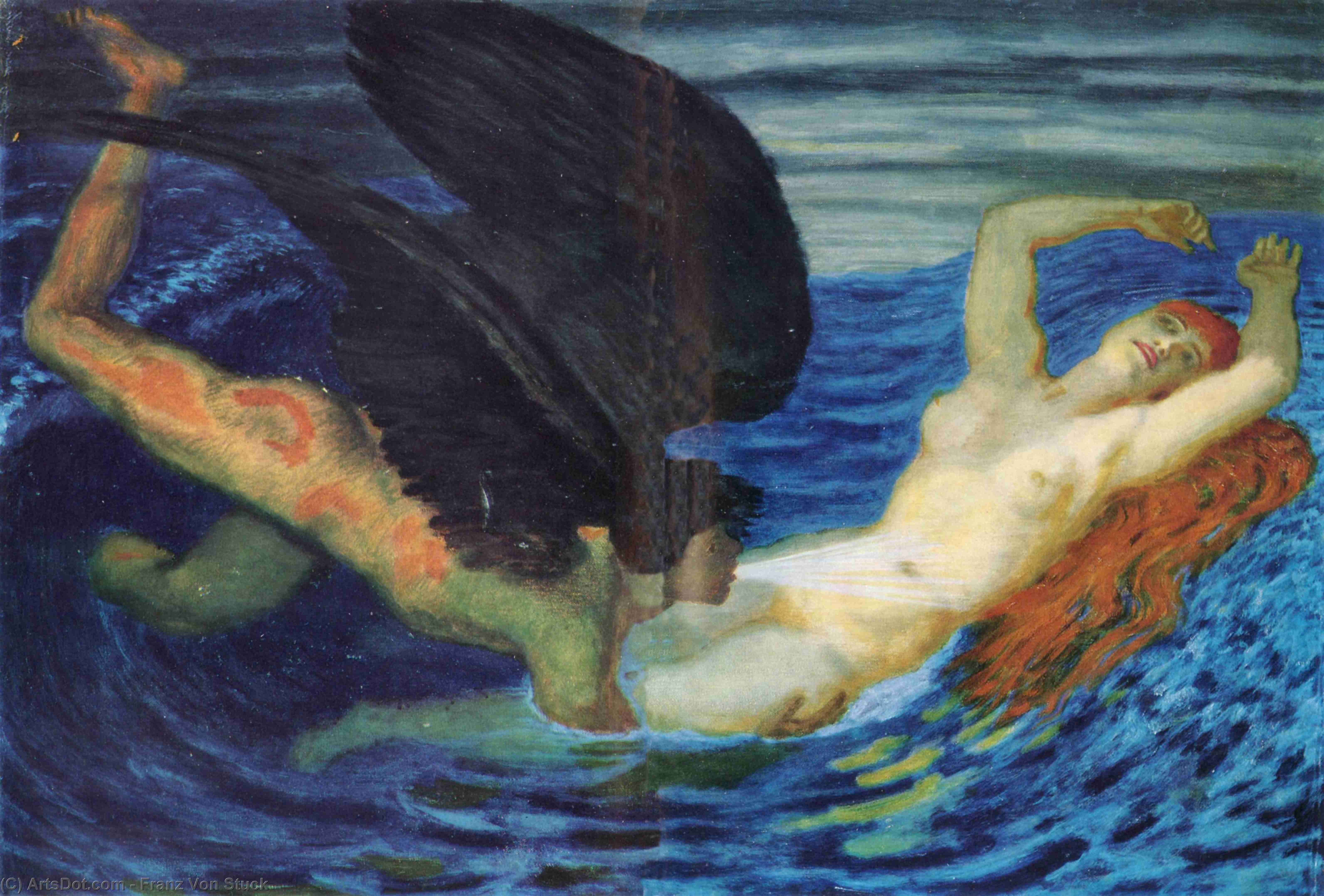 WikiOO.org - Encyclopedia of Fine Arts - Maľba, Artwork Franz Von Stuck - Vent Vague