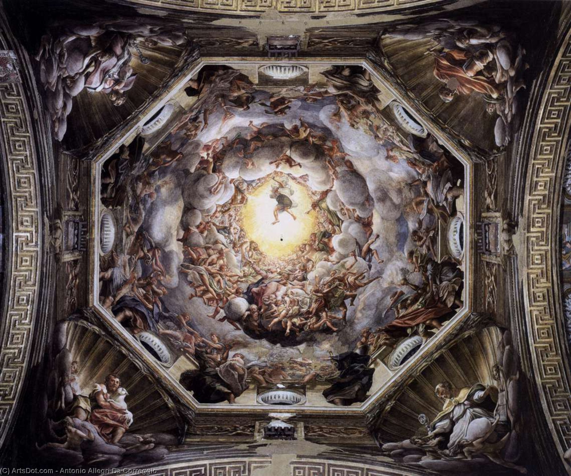 Wikioo.org - สารานุกรมวิจิตรศิลป์ - จิตรกรรม Antonio Allegri Da Correggio - Assumption of the Virgin