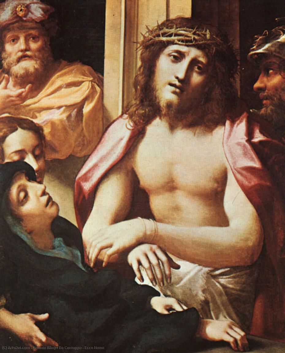 WikiOO.org - Εγκυκλοπαίδεια Καλών Τεχνών - Ζωγραφική, έργα τέχνης Antonio Allegri Da Correggio - Ecce Homo