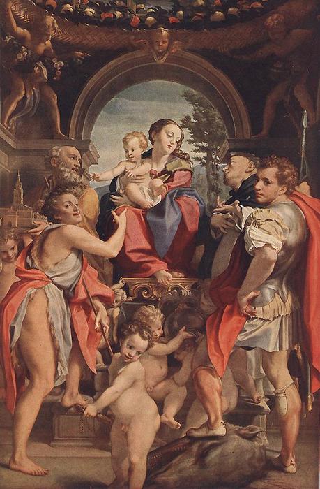Wikioo.org - The Encyclopedia of Fine Arts - Painting, Artwork by Antonio Allegri Da Correggio - Madonna with St George