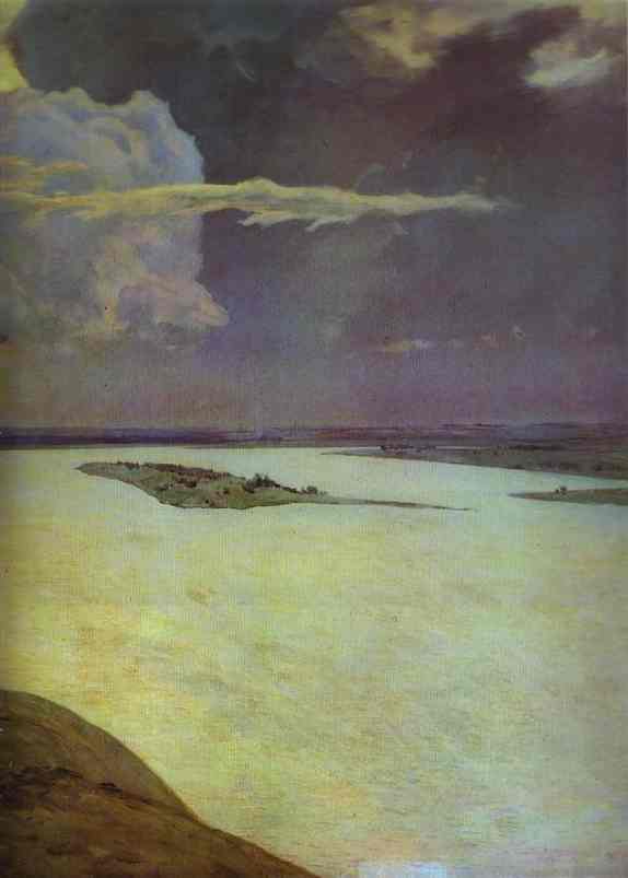 Wikioo.org - The Encyclopedia of Fine Arts - Painting, Artwork by Isaak Ilyich Levitan - Above the Eternal Peace. Detail1