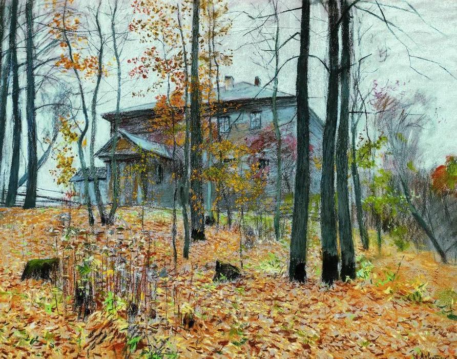 WikiOO.org - Enciclopedia of Fine Arts - Pictura, lucrări de artă Isaak Ilyich Levitan - Autumn. The Manor.
