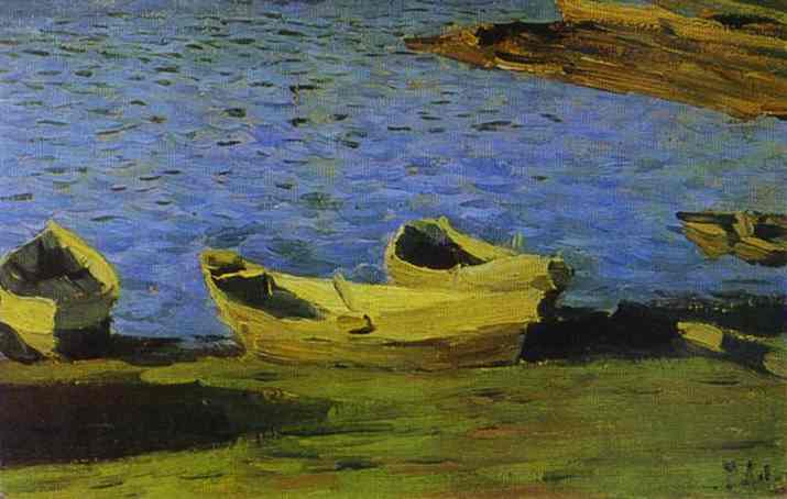 Wikioo.org - The Encyclopedia of Fine Arts - Painting, Artwork by Isaak Ilyich Levitan - By the Riverside