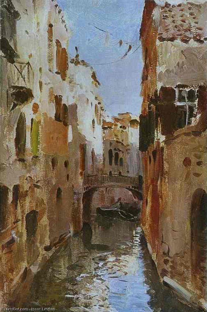 WikiOO.org – 美術百科全書 - 繪畫，作品 Isaak Ilyich Levitan - 运河 在 威尼斯