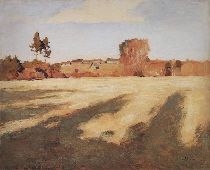 WikiOO.org - Encyclopedia of Fine Arts - Maleri, Artwork Isaak Ilyich Levitan - Field after Harvest.