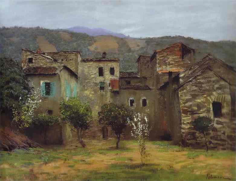 Wikioo.org - The Encyclopedia of Fine Arts - Painting, Artwork by Isaak Ilyich Levitan - In the Vicinity of Bordiguera, in the North of Italy