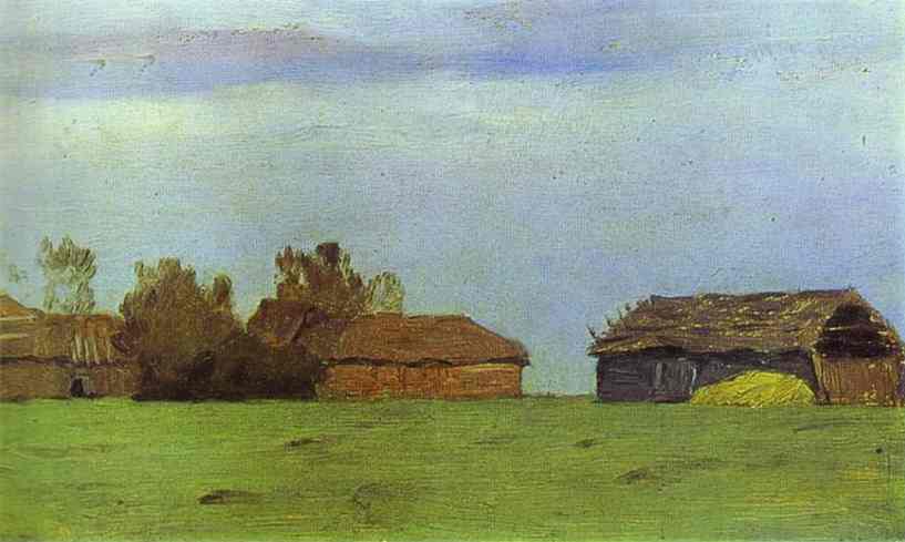 Wikioo.org - The Encyclopedia of Fine Arts - Painting, Artwork by Isaak Ilyich Levitan - Landscape with buildings