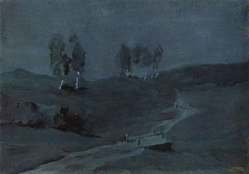 WikiOO.org - Εγκυκλοπαίδεια Καλών Τεχνών - Ζωγραφική, έργα τέχνης Isaak Ilyich Levitan - Shadows. Moonlit Night.