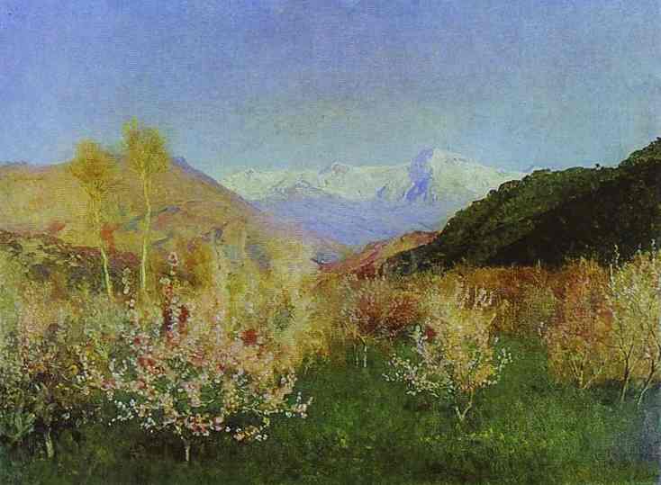 Wikioo.org - The Encyclopedia of Fine Arts - Painting, Artwork by Isaak Ilyich Levitan - Spring in Italy1