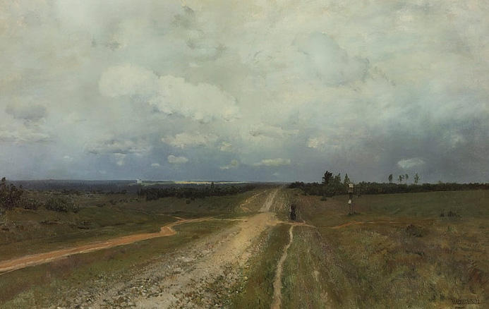 WikiOO.org - Encyclopedia of Fine Arts - Maalaus, taideteos Isaak Ilyich Levitan - Vladimirka Road