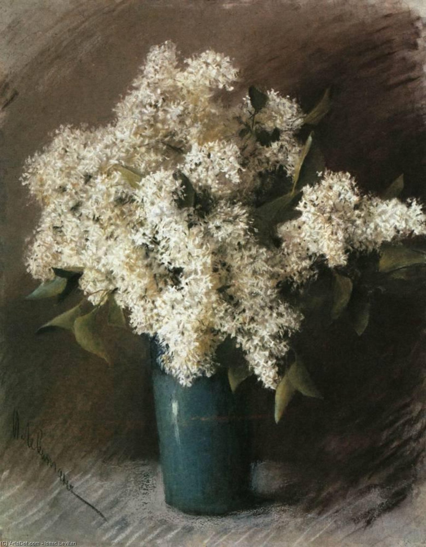 WikiOO.org - Encyclopedia of Fine Arts - Lukisan, Artwork Isaak Ilyich Levitan - White Lilac