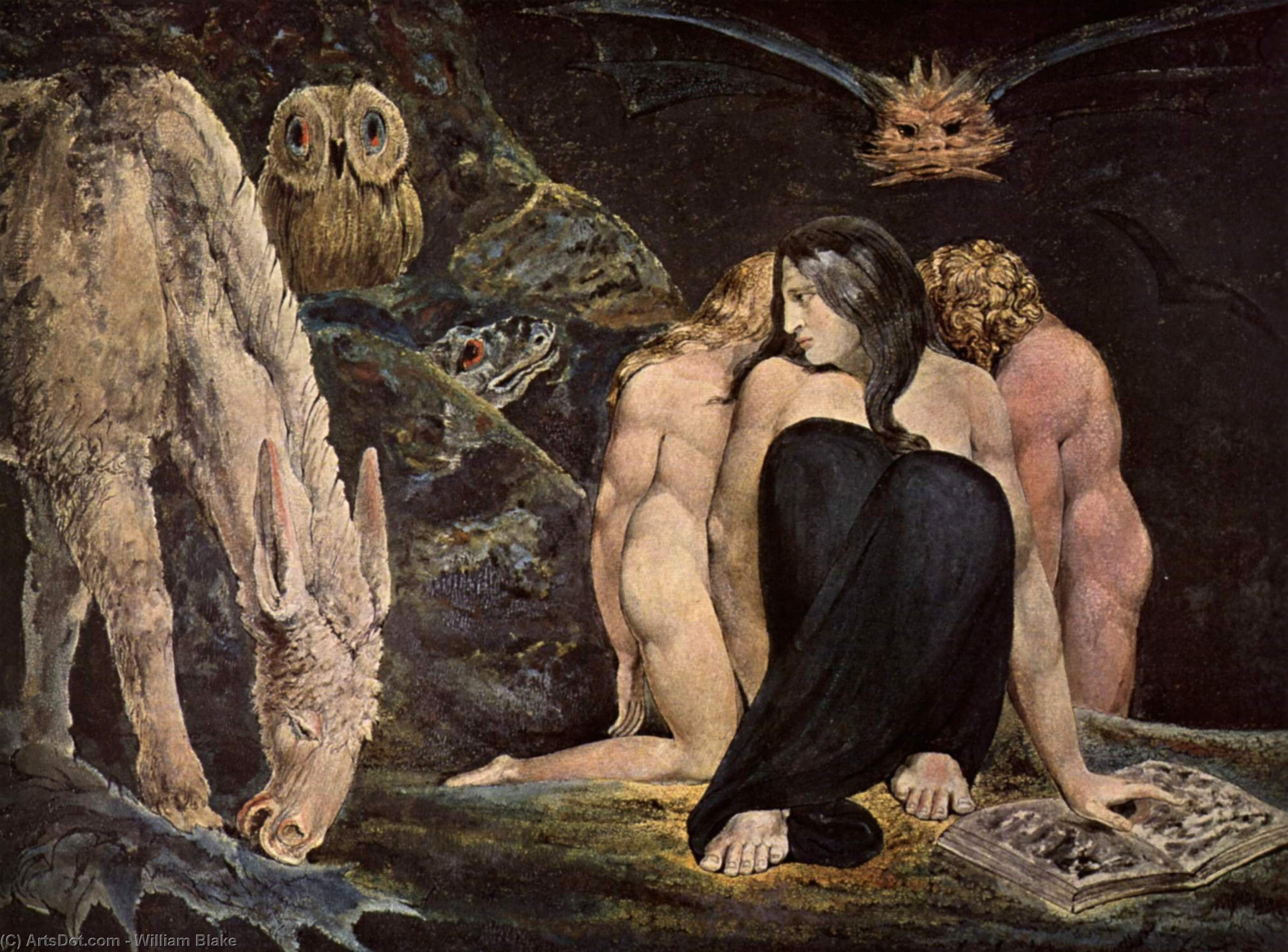 Wikioo.org – La Enciclopedia de las Bellas Artes - Pintura, Obras de arte de William Blake - Hécate