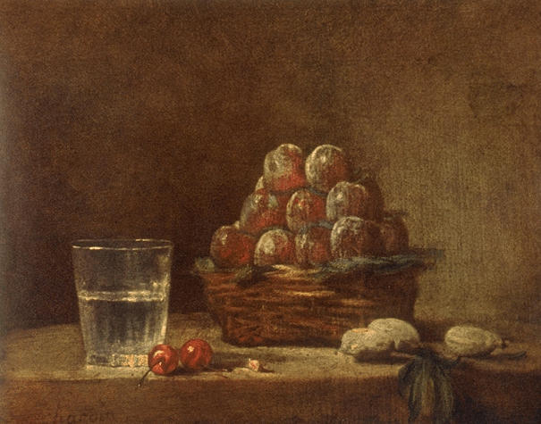 Wikioo.org – L'Encyclopédie des Beaux Arts - Peinture, Oeuvre de Jean-Baptiste Simeon Chardin - Le Panier de Prune