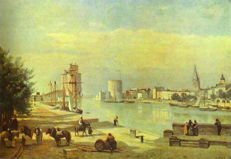 Wikioo.org - Encyklopedia Sztuk Pięknych - Malarstwo, Grafika Jean Baptiste Camille Corot - Le port de La Rochelle