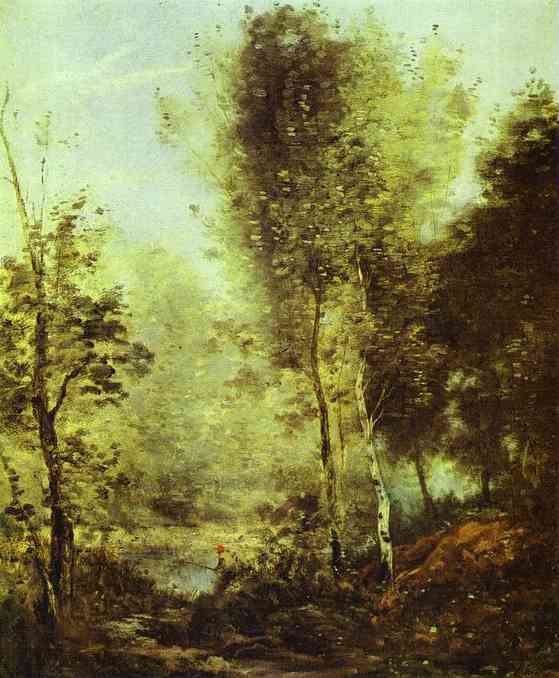 Wikioo.org - The Encyclopedia of Fine Arts - Painting, Artwork by Jean Baptiste Camille Corot - Pool in the Woods