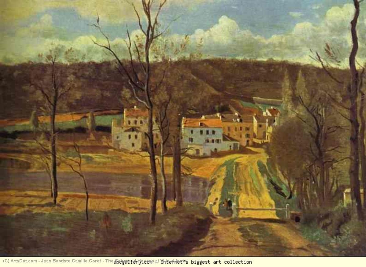 Wikioo.org - The Encyclopedia of Fine Arts - Painting, Artwork by Jean Baptiste Camille Corot - The Cabassud Houses at Ville-d'Avray