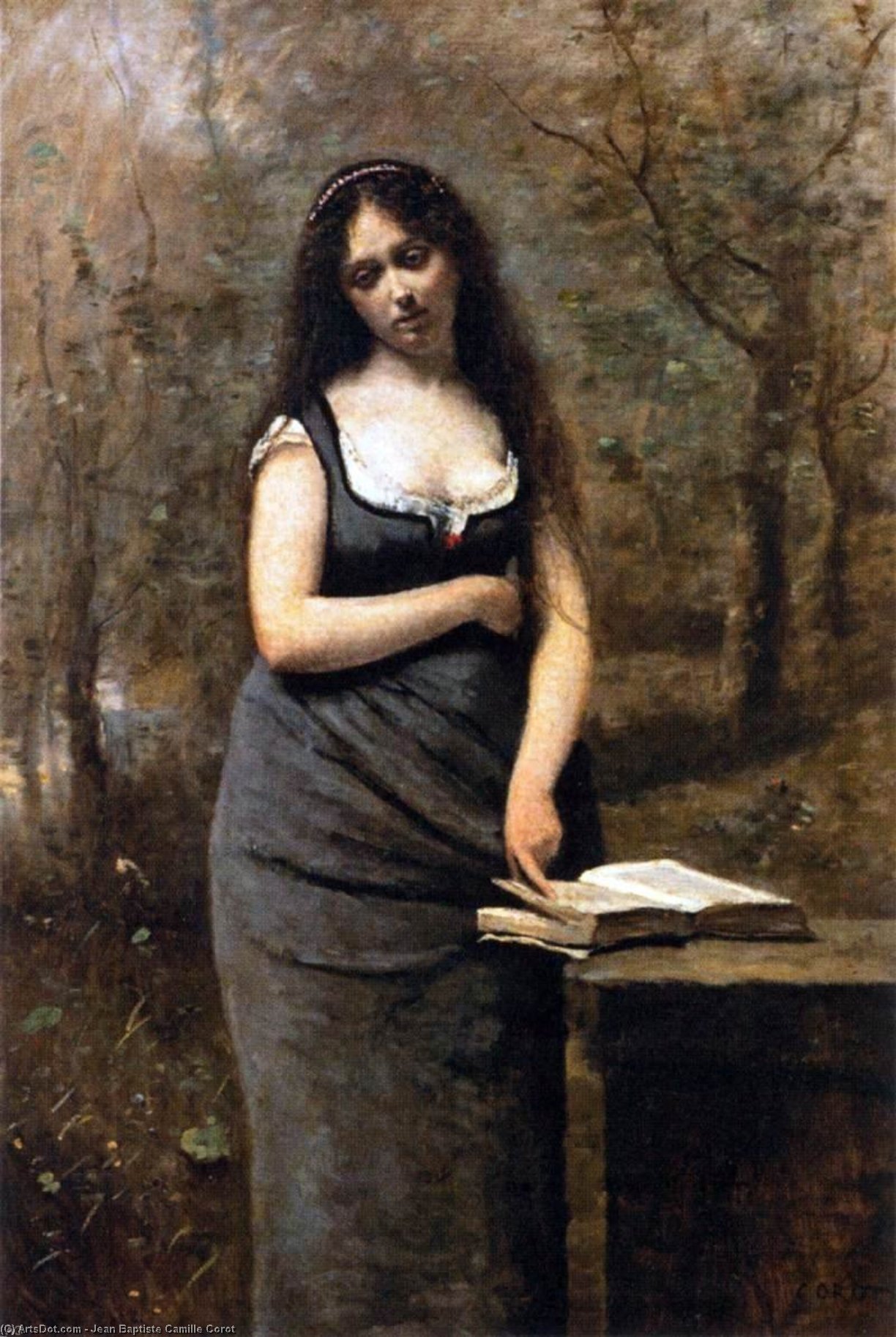 WikiOO.org - Encyclopedia of Fine Arts - Malba, Artwork Jean Baptiste Camille Corot - Valléda