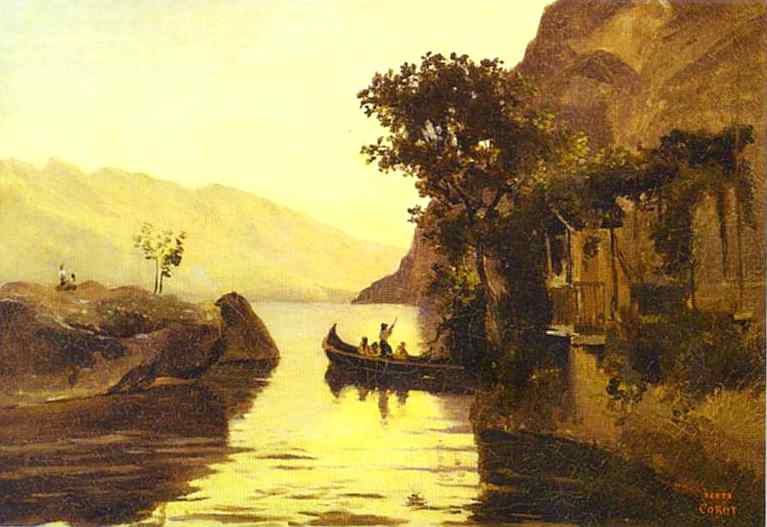 Wikioo.org - The Encyclopedia of Fine Arts - Painting, Artwork by Jean Baptiste Camille Corot - View of Riva in the Italian Tyrol