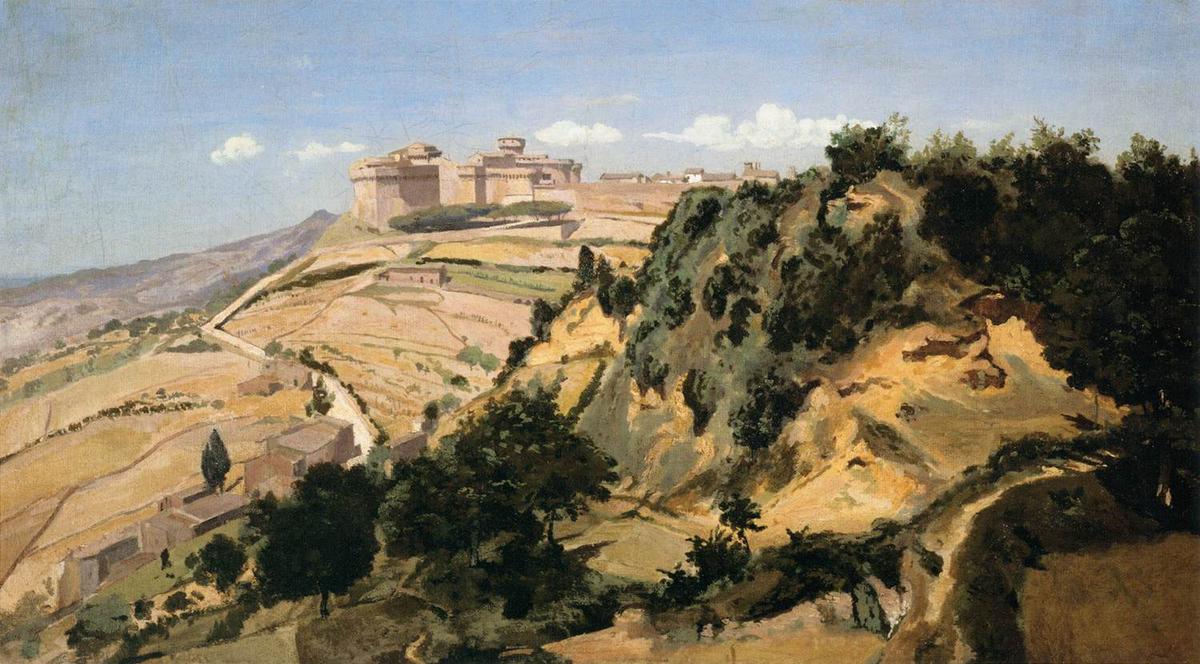 WikiOO.org - Encyclopedia of Fine Arts - Lukisan, Artwork Jean Baptiste Camille Corot - Volterra, the Citadel