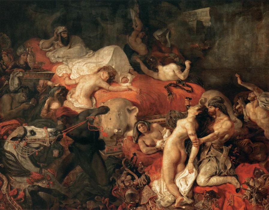 WikiOO.org - 百科事典 - 絵画、アートワーク Eugène Delacroix - サルダナパールの死