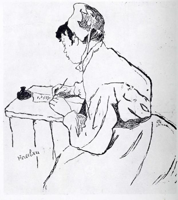 Wikioo.org - สารานุกรมวิจิตรศิลป์ - จิตรกรรม Henri De Toulouse Lautrec - A Saint Lazare, Song Title