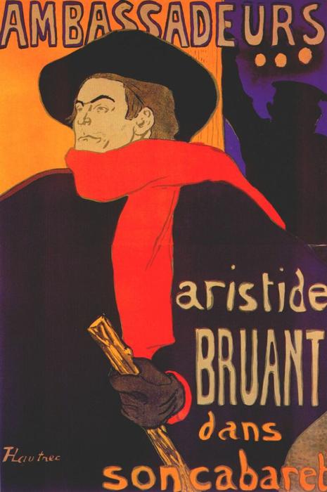 Wikioo.org - Bách khoa toàn thư về mỹ thuật - Vẽ tranh, Tác phẩm nghệ thuật Henri De Toulouse Lautrec - Ambassadeurs, Aristide Bruant