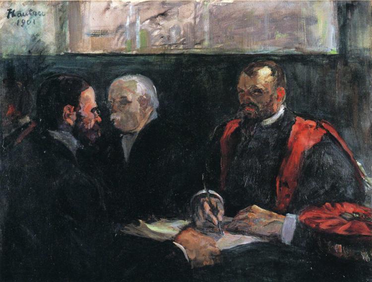Wikioo.org – La Enciclopedia de las Bellas Artes - Pintura, Obras de arte de Henri De Toulouse Lautrec - Un examen de la Facultad de Medicina