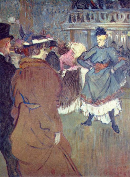 WikiOO.org – 美術百科全書 - 繪畫，作品 Henri De Toulouse Lautrec -  在 Moulin Rouge , 开始 of 四对舞