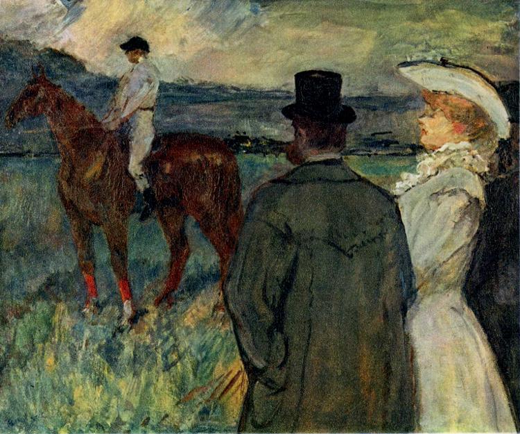 Wikioo.org – La Enciclopedia de las Bellas Artes - Pintura, Obras de arte de Henri De Toulouse Lautrec - En las carreras