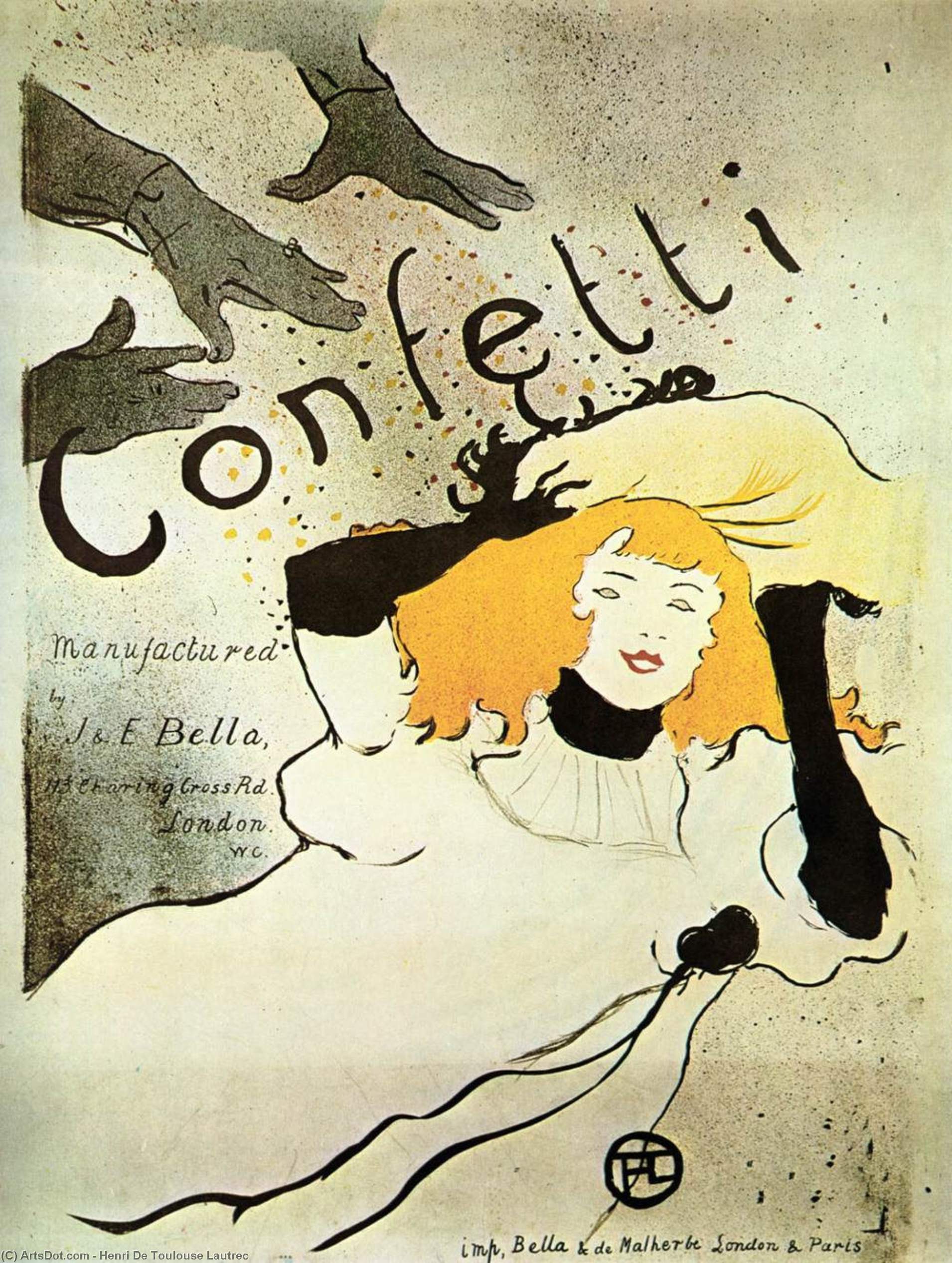 Wikioo.org – L'Encyclopédie des Beaux Arts - Peinture, Oeuvre de Henri De Toulouse Lautrec - Confettis