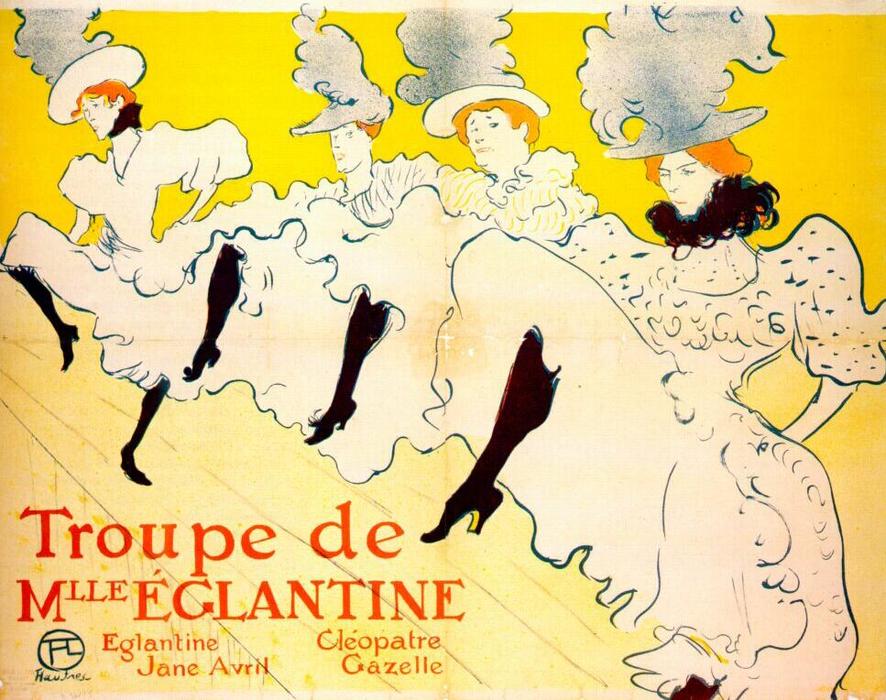 WikiOO.org - Encyclopedia of Fine Arts - Maľba, Artwork Henri De Toulouse Lautrec - De mlle eglantine