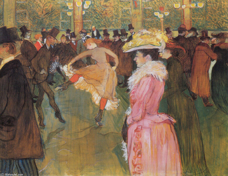 Wikioo.org - The Encyclopedia of Fine Arts - Painting, Artwork by Henri De Toulouse Lautrec - Dressage des nouvelles, par Valentin le Désossé