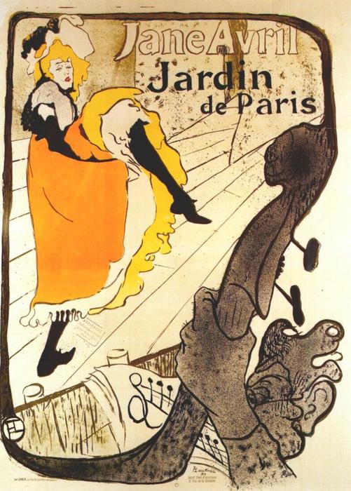 Wikioo.org – L'Encyclopédie des Beaux Arts - Peinture, Oeuvre de Henri De Toulouse Lautrec - Jane Avril au Jardin de Paris