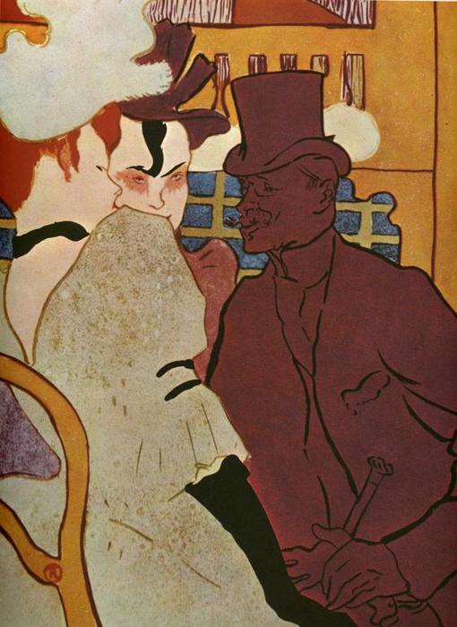 WikiOO.org - Encyclopedia of Fine Arts - Schilderen, Artwork Henri De Toulouse Lautrec - L'Anglais Warner Au Moulin Rouge